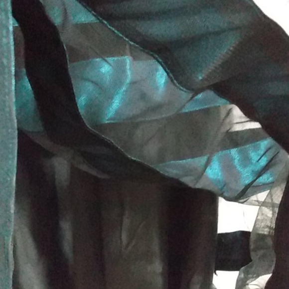 MILLA BELL JEWELED SATIN & MESH DRESS SIZE 12 - Picture 7 of 14